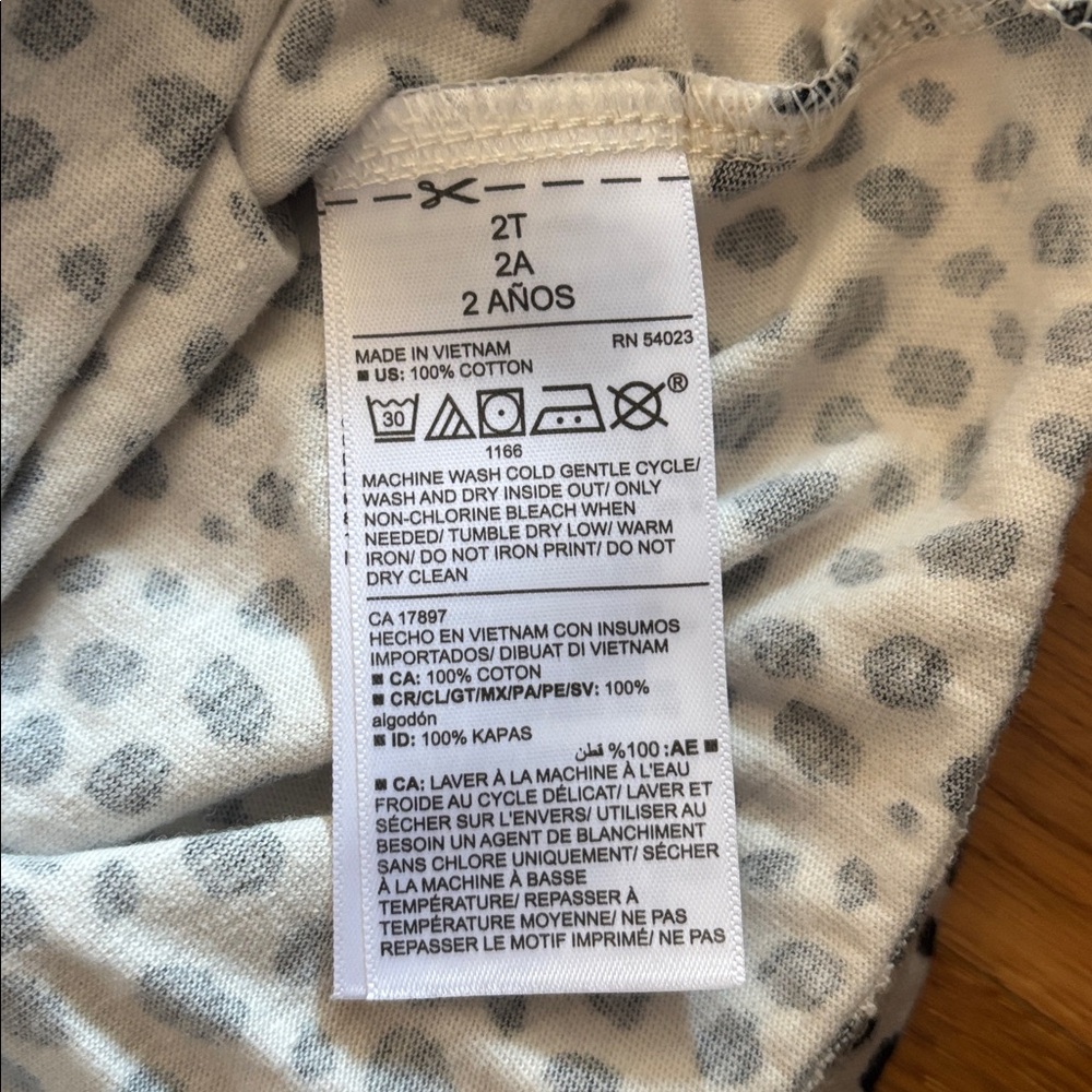 2T Old Navy Girls Dalmatian Print Long Sleeve Tee - Picture 5 of 5